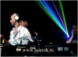 Лазерное шоу в клубе Тень на фестивале DanBa